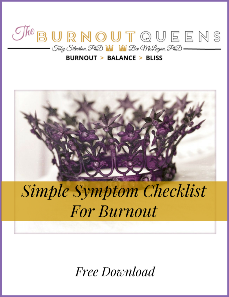 Simple Syptom Checklist for Burnout